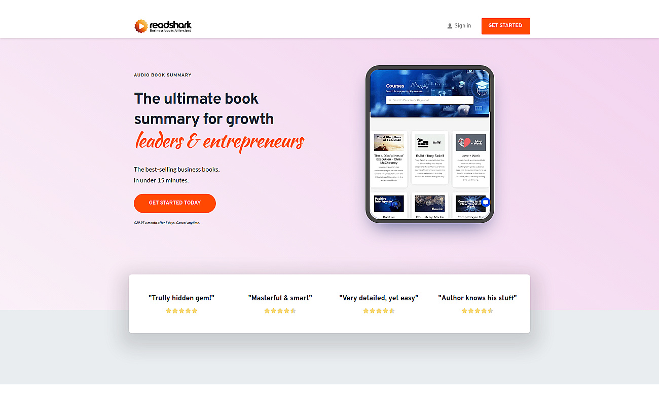 Readshark screenshot