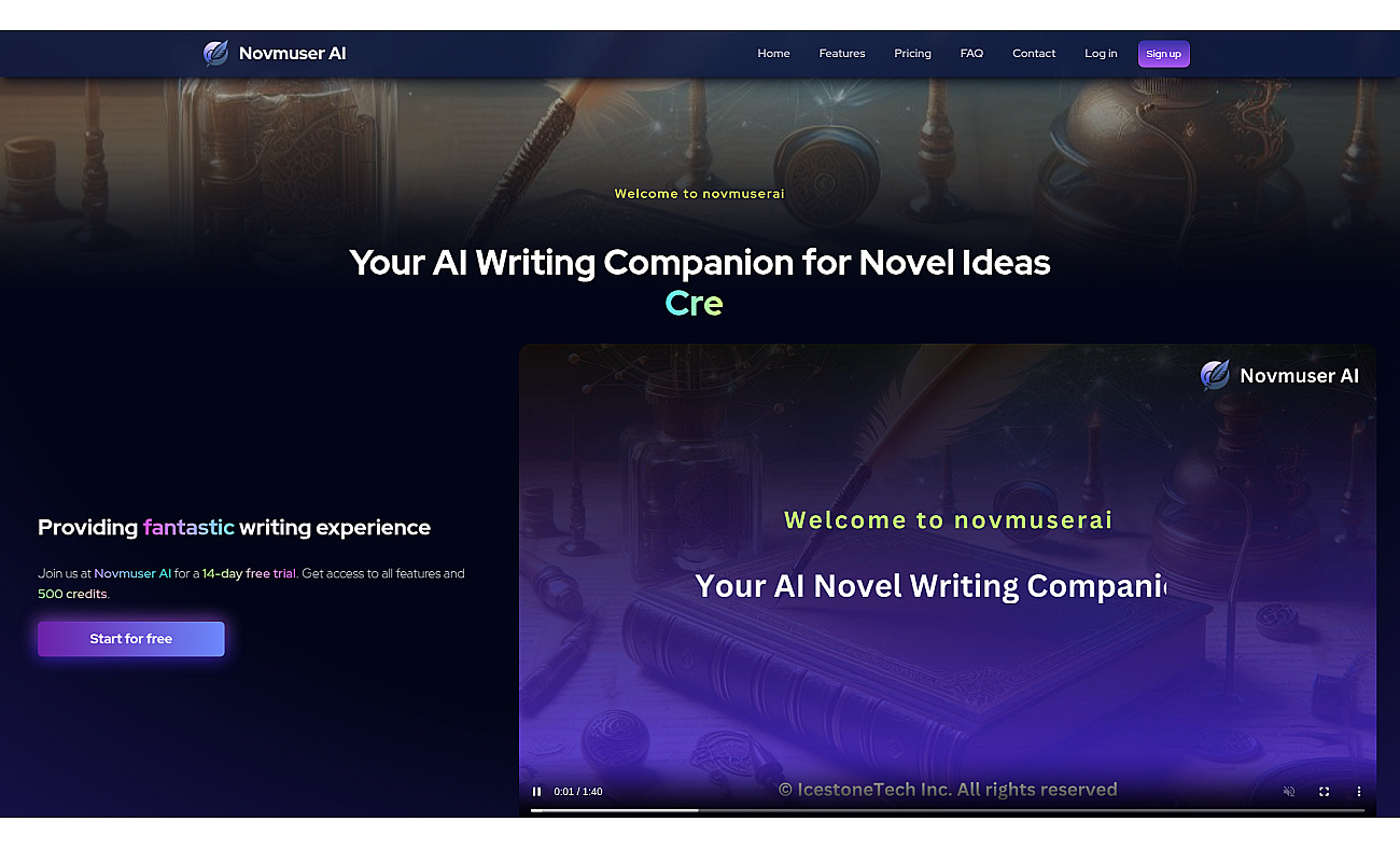 Novmuser ai screenshot
