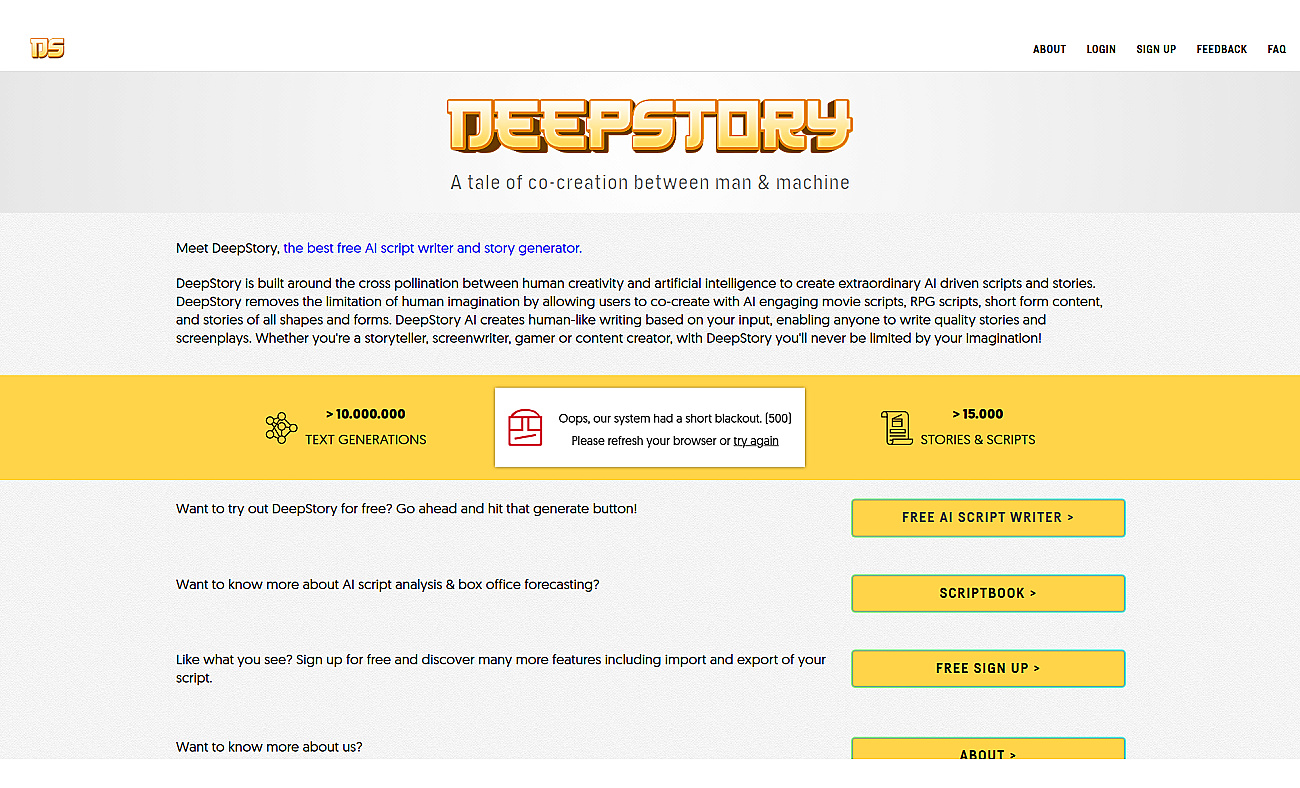 DeepStory screenshot