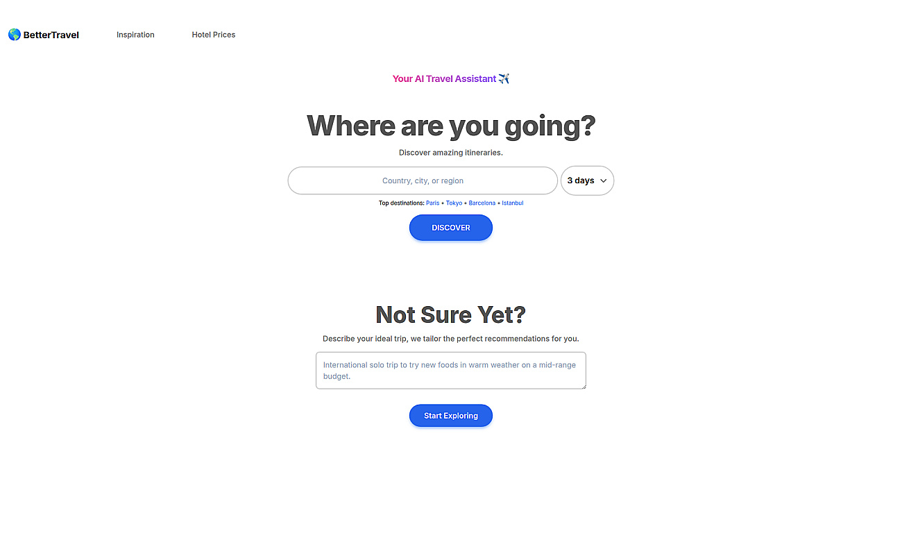 BetterTravel screenshot
