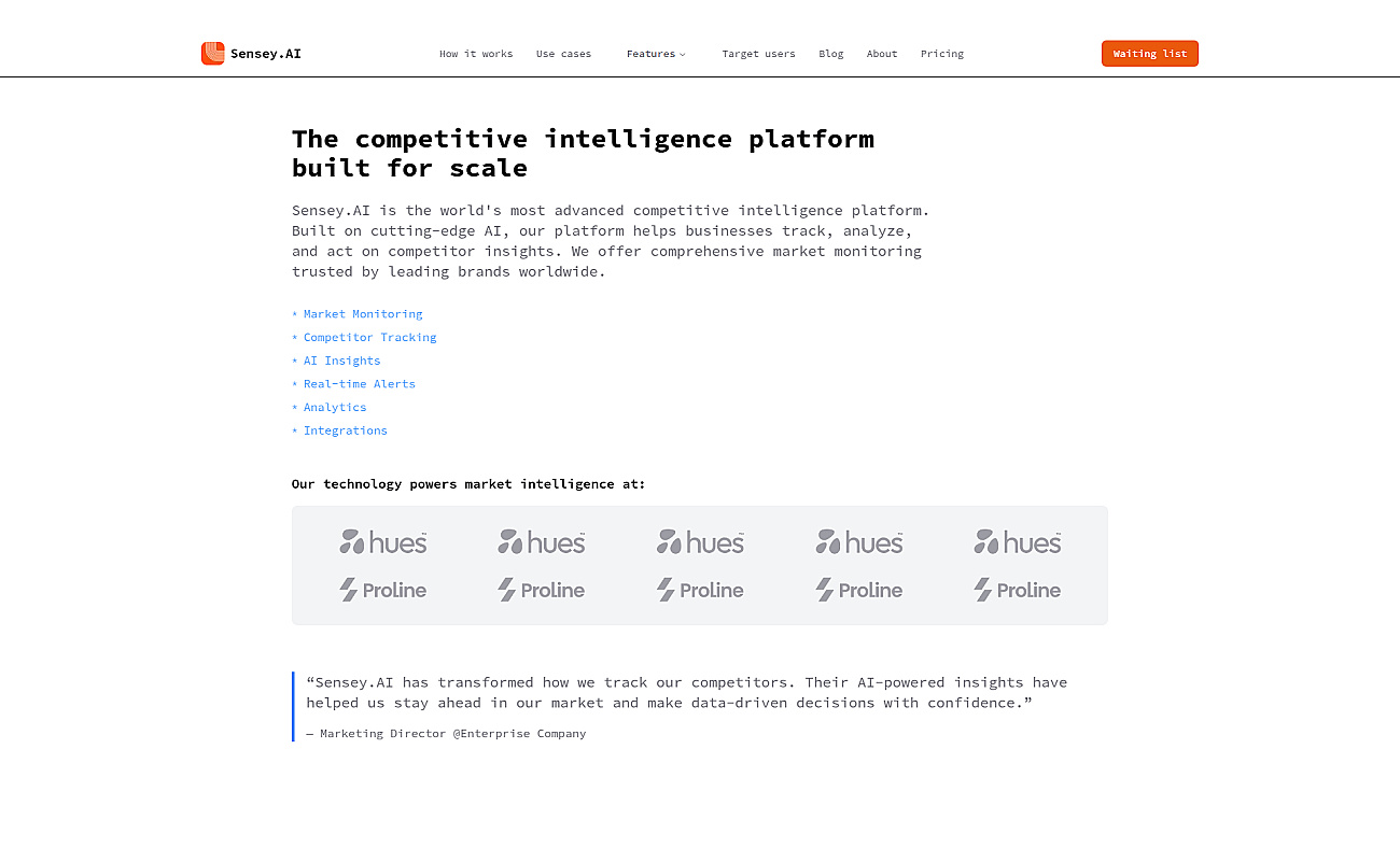 Sensey AI screenshot