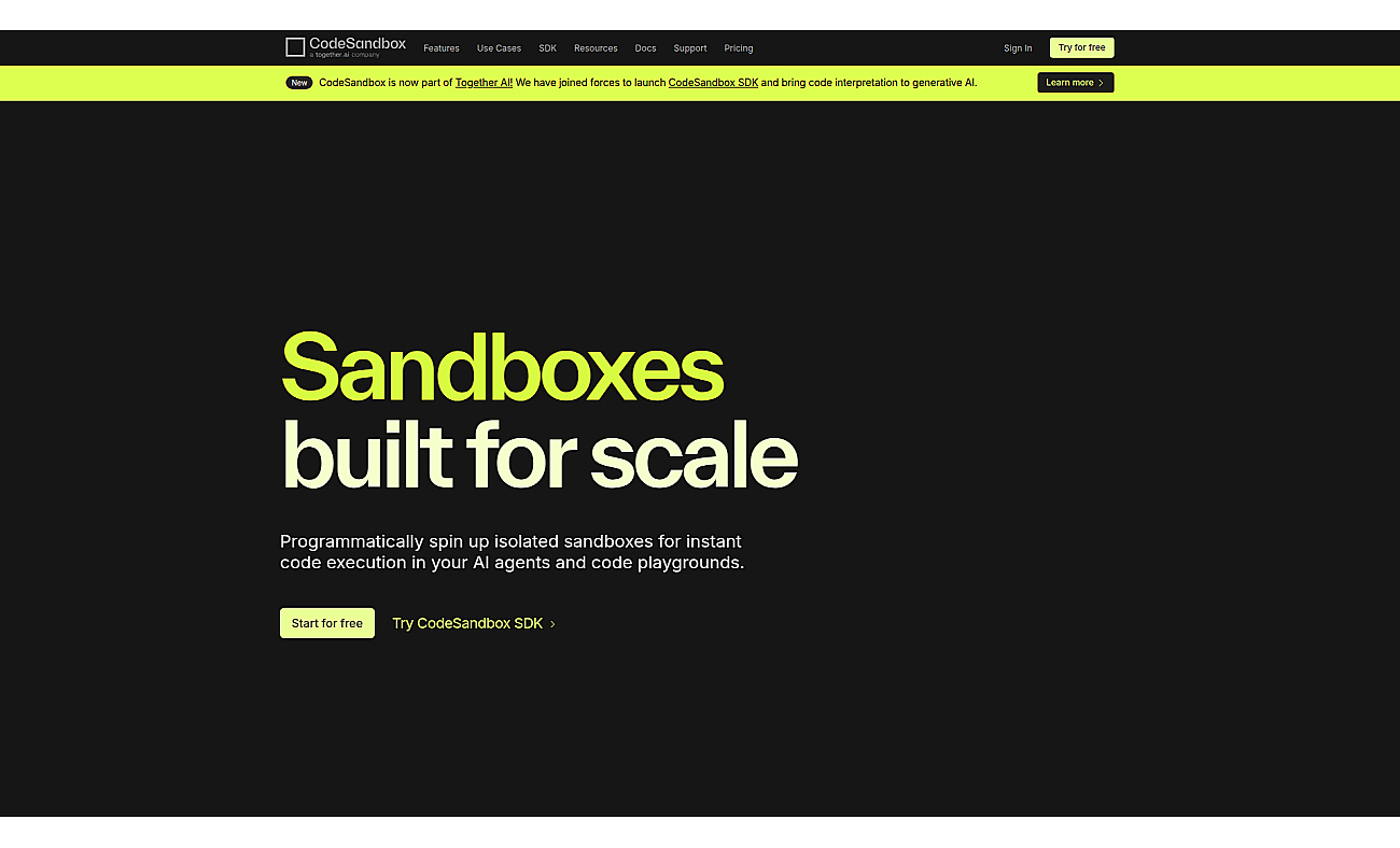 CodeSandbox screenshot