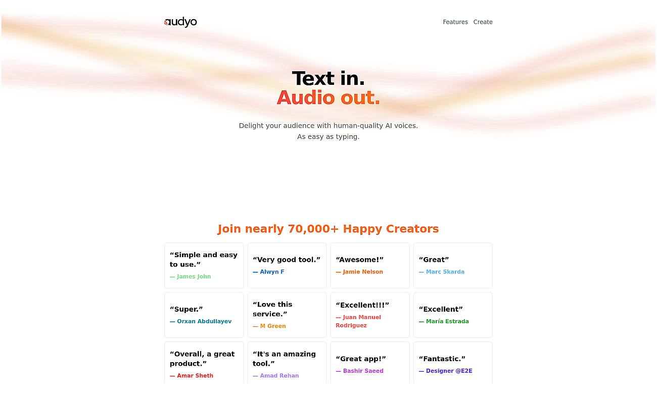 Audyo screenshot
