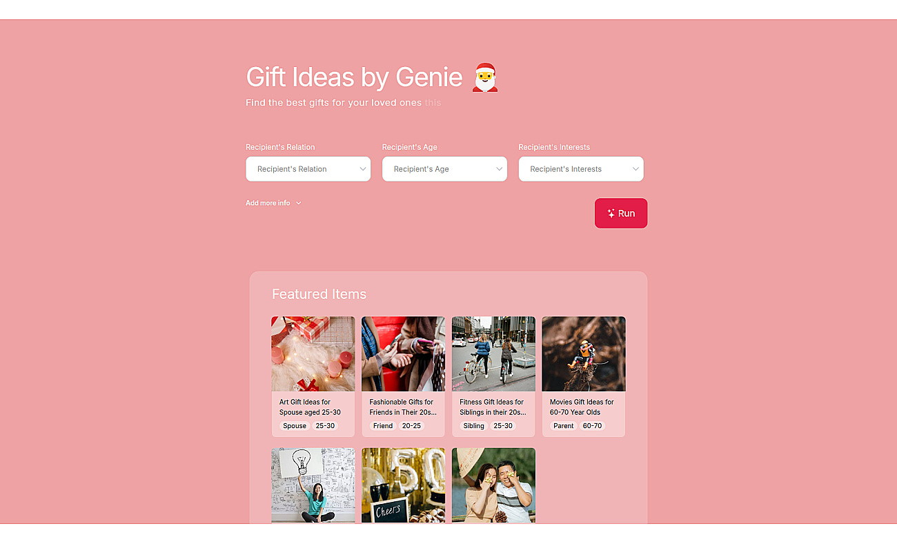 Gifts Genie screenshot