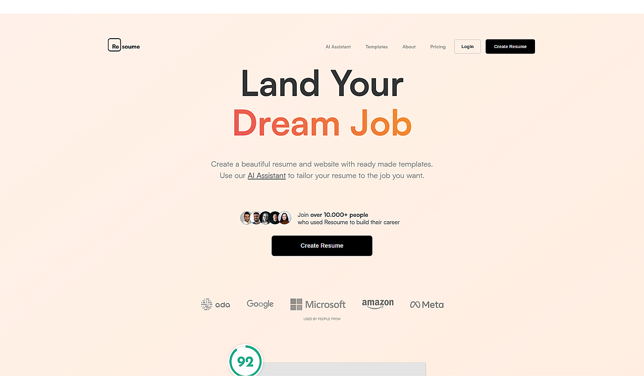 Resoume screenshot