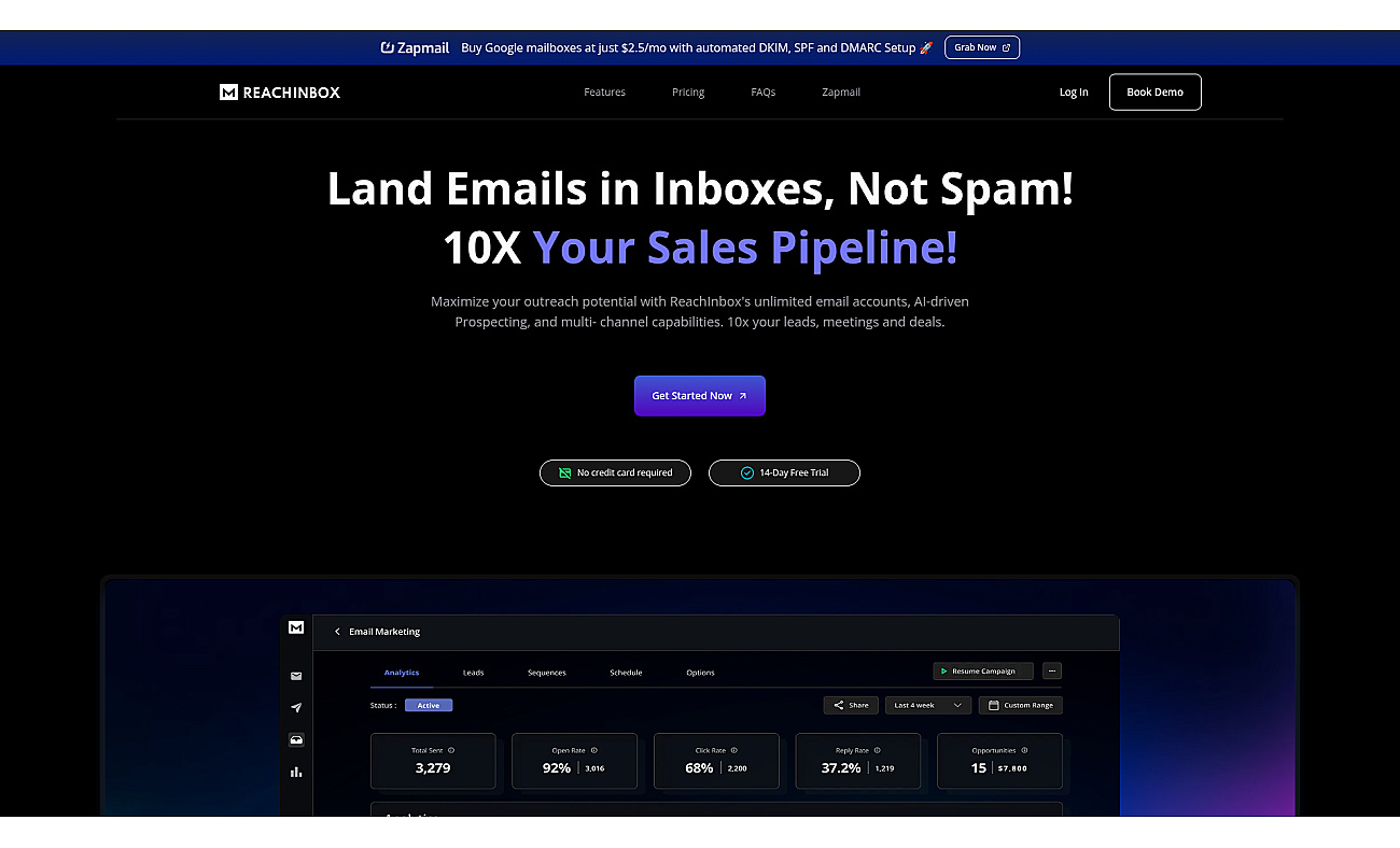 ReachInbox screenshot