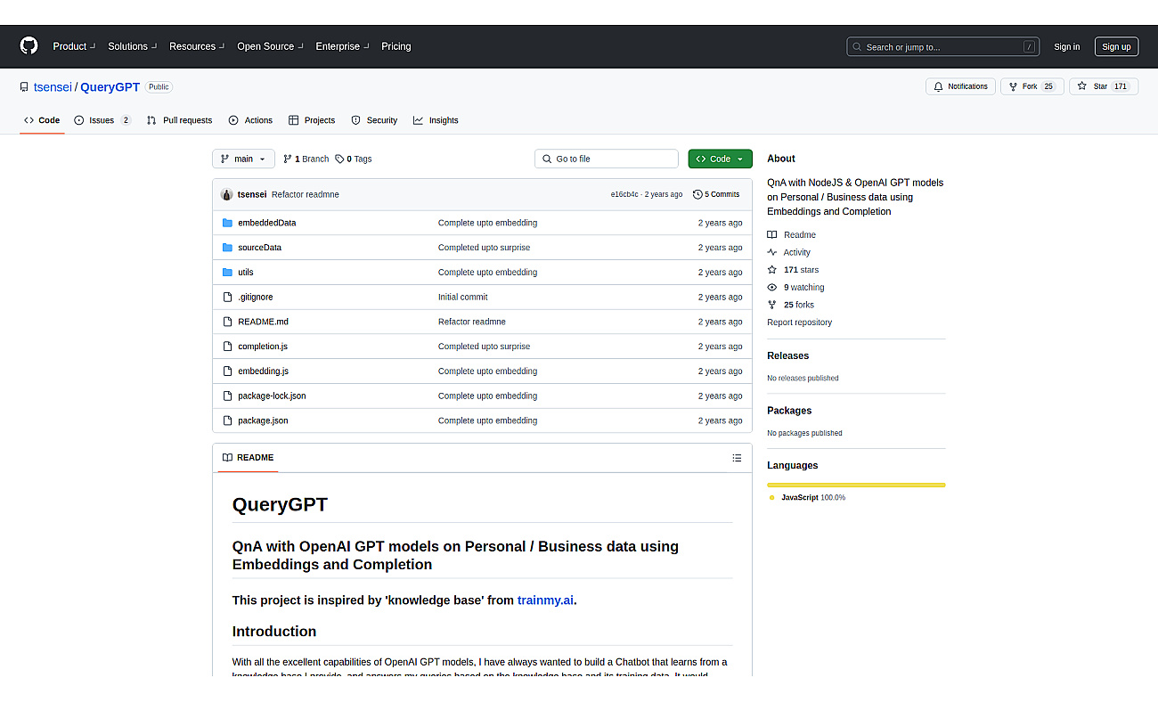 QueryGPT screenshot