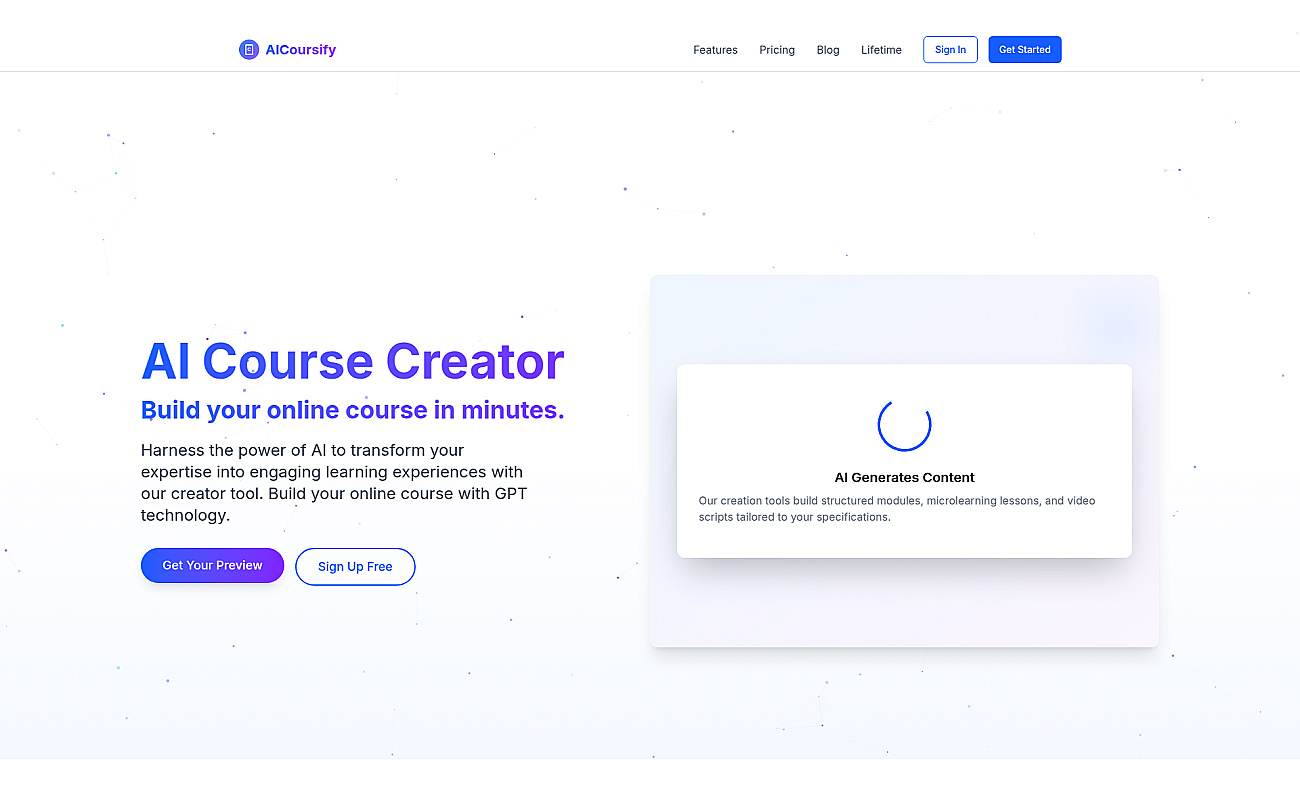 CreateAICourse screenshot