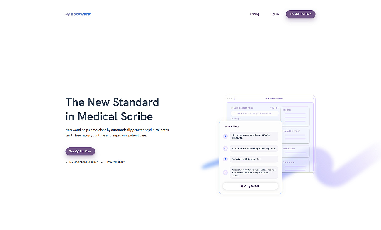 Notewand screenshot