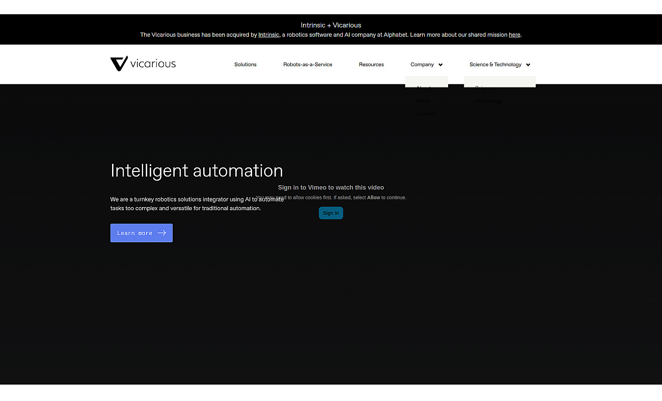 Vicarious screenshot