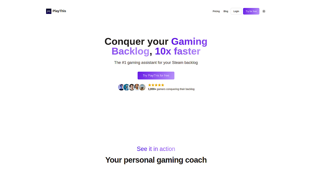 PlayThis screenshot