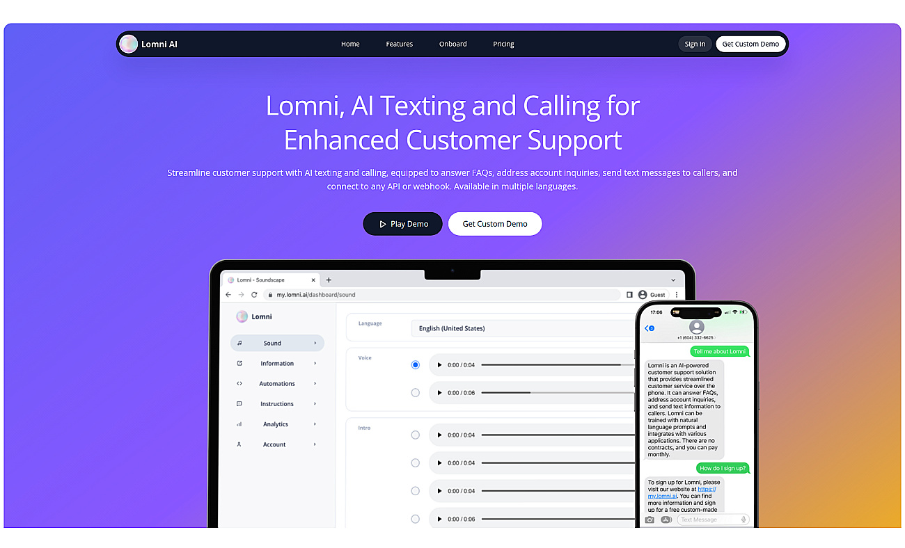 Lomni screenshot