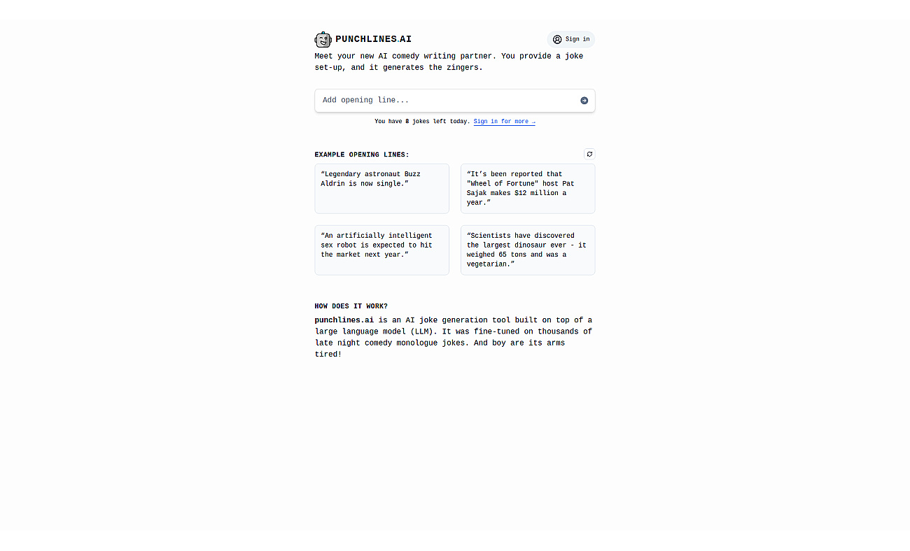 Punchlines AI screenshot