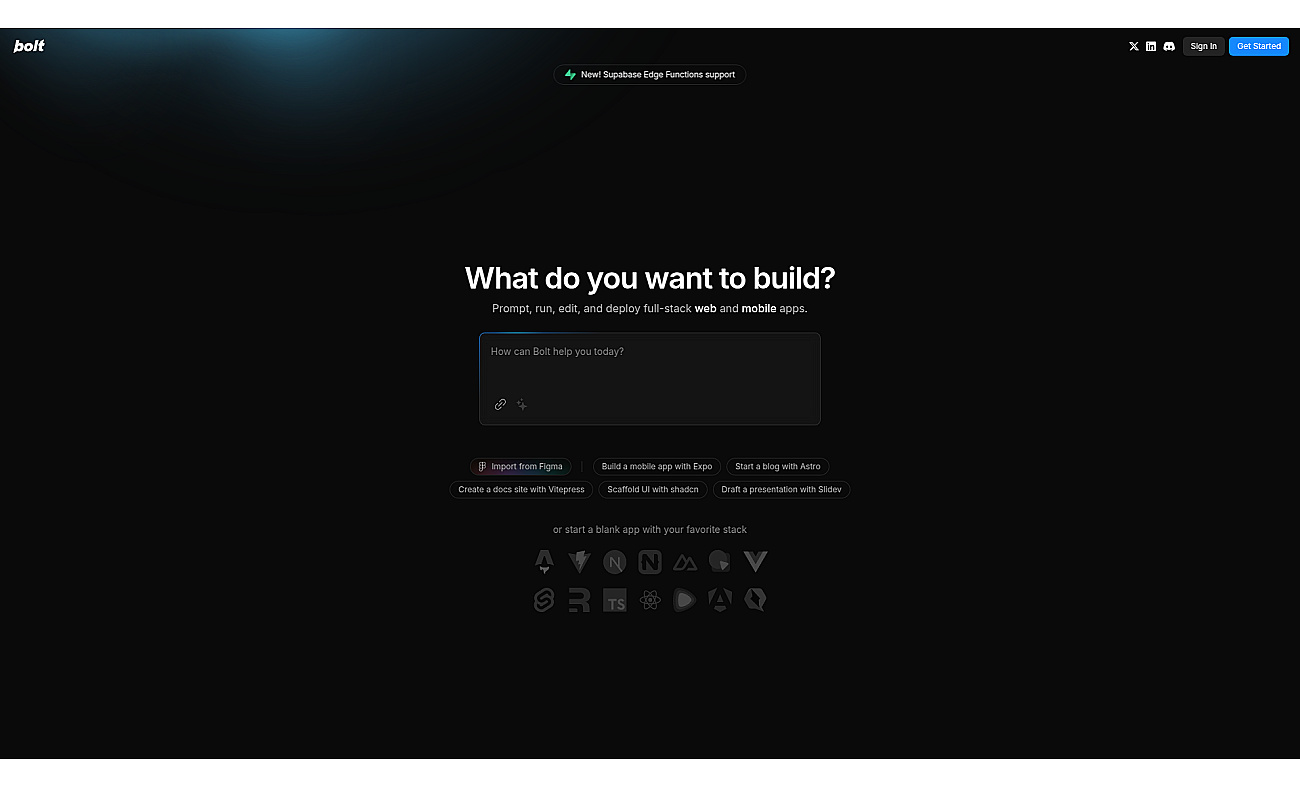 Bolt.new screenshot