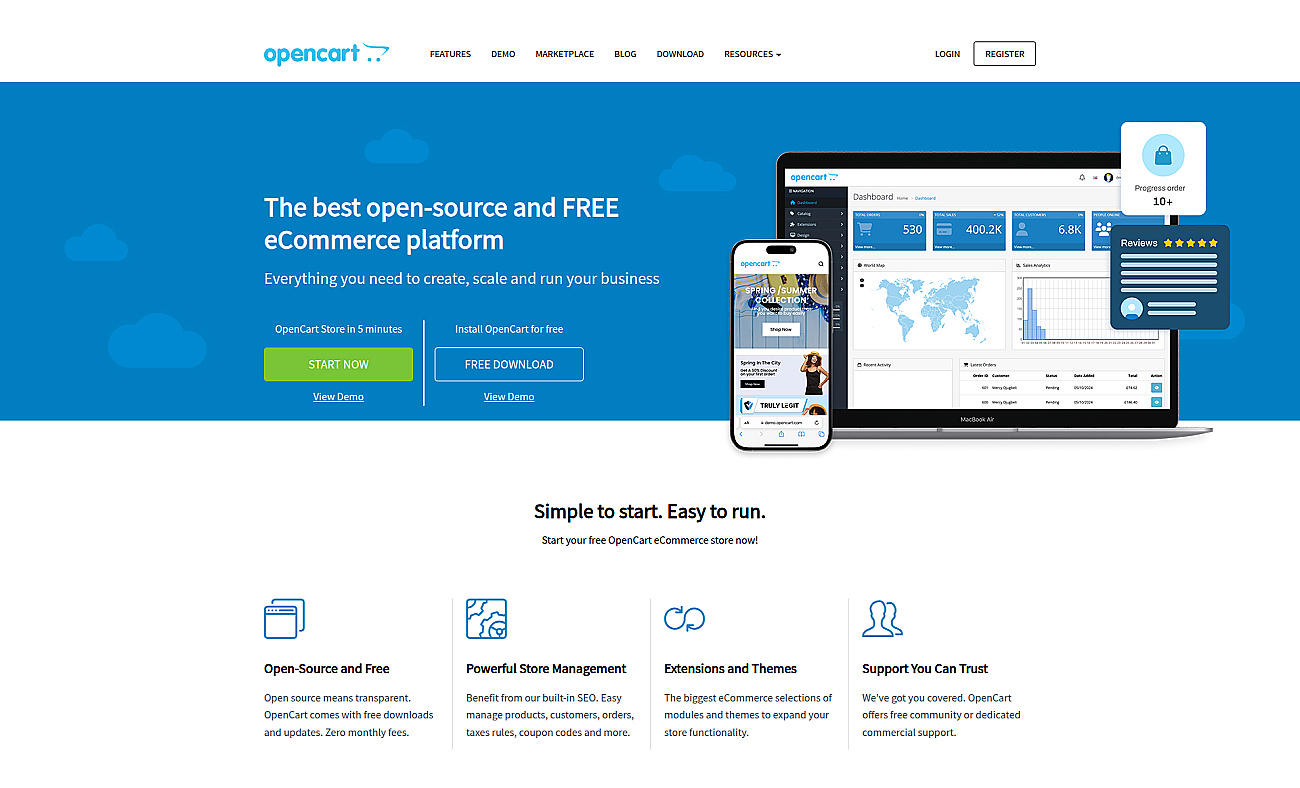 OpenCart screenshot