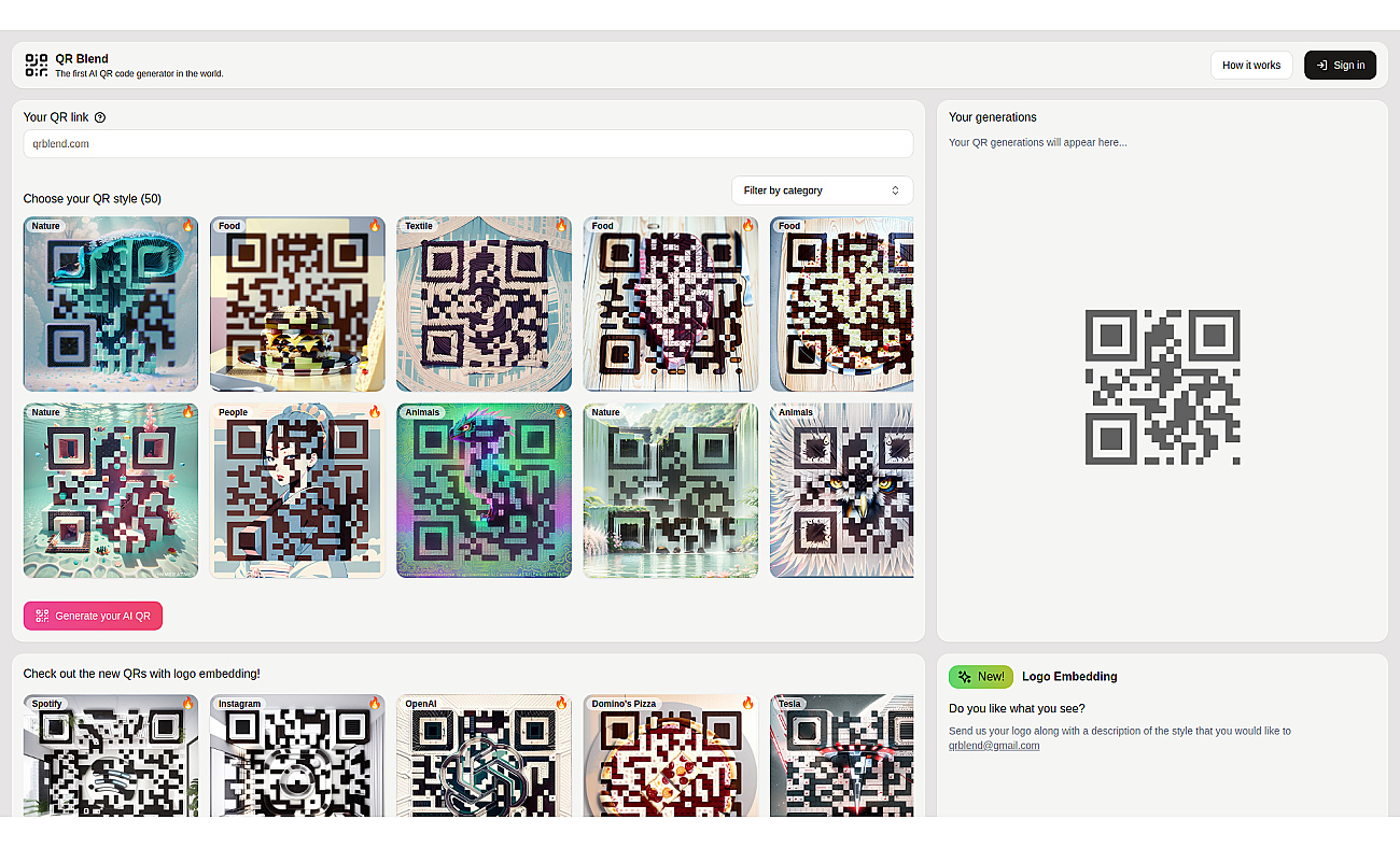 QRblend screenshot