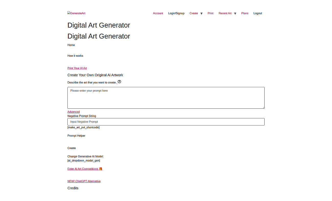 GenerateArt screenshot