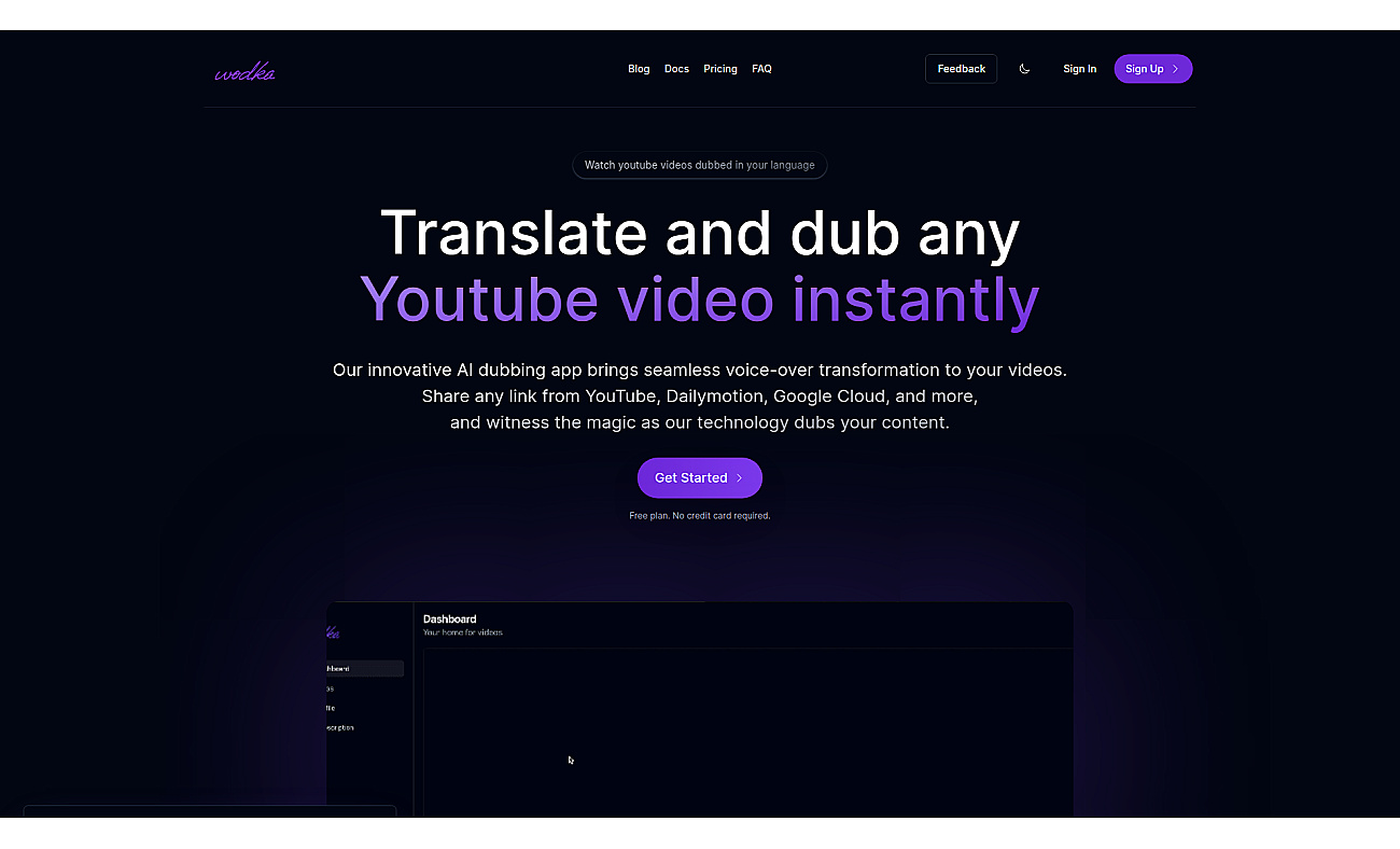 Wodka.ai screenshot