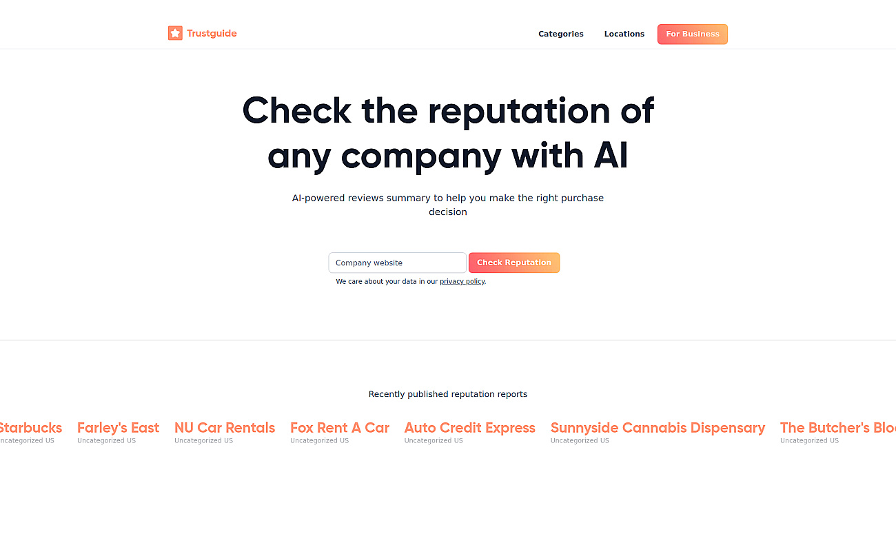 Trustguide screenshot