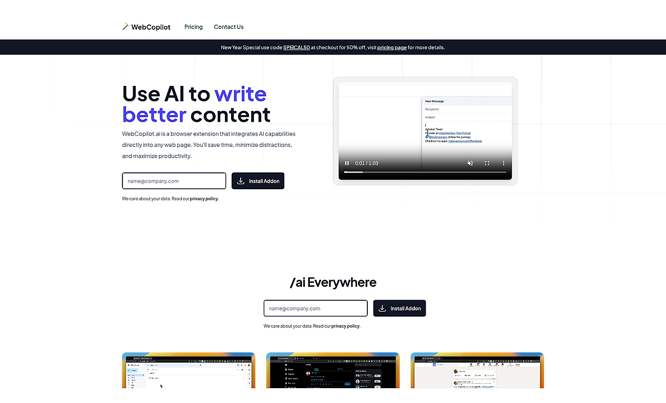 WebCopilot AI screenshot