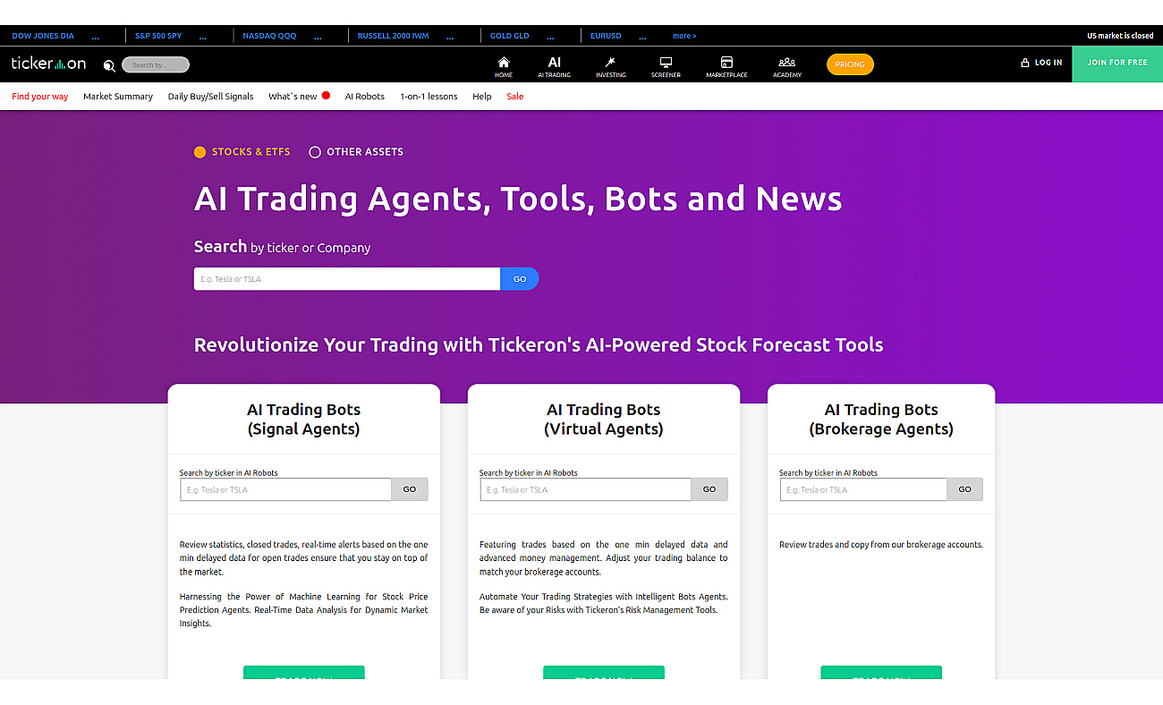 Tickeron screenshot