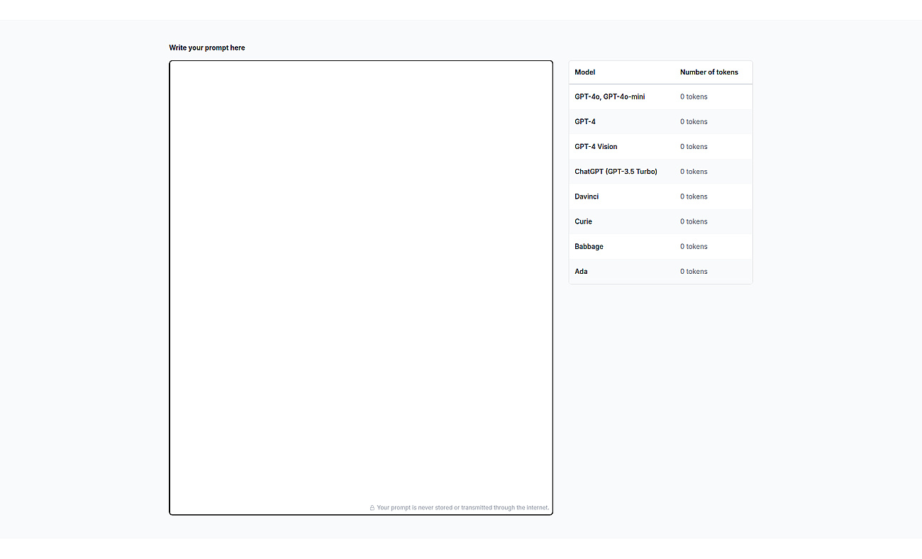 Prompt Token Counter screenshot