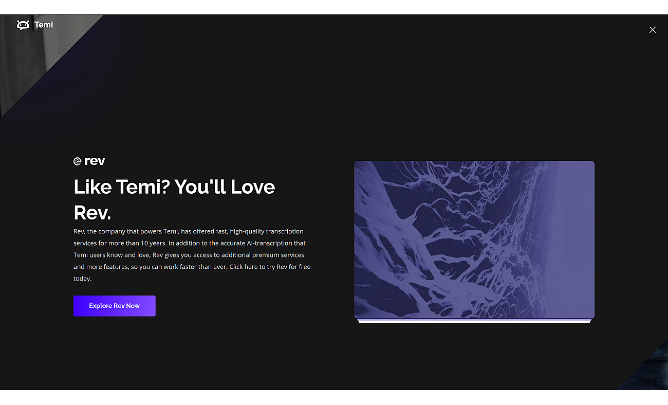 Temi screenshot