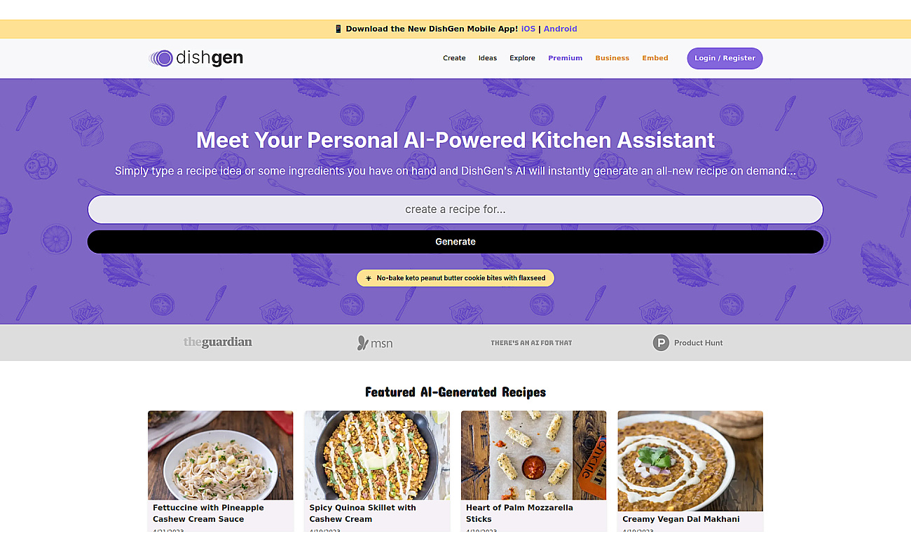 DishGen screenshot