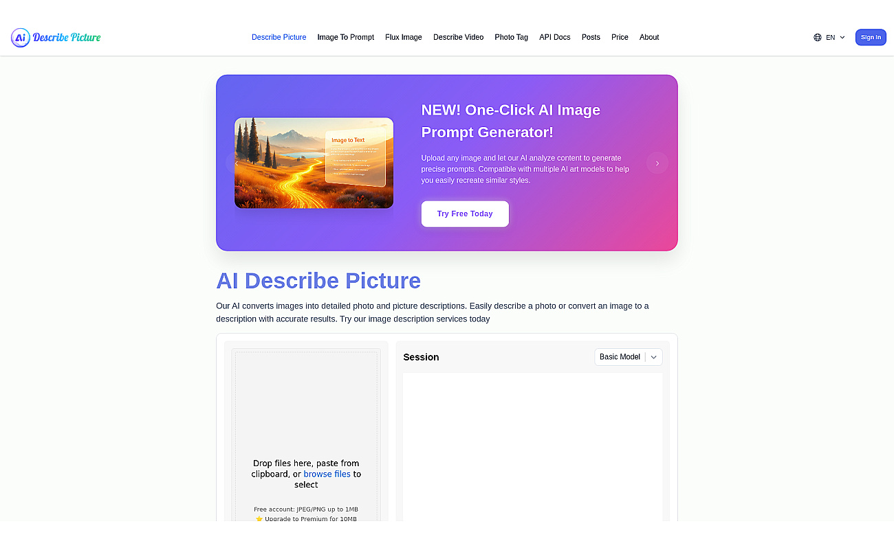 AI Describe Picture screenshot