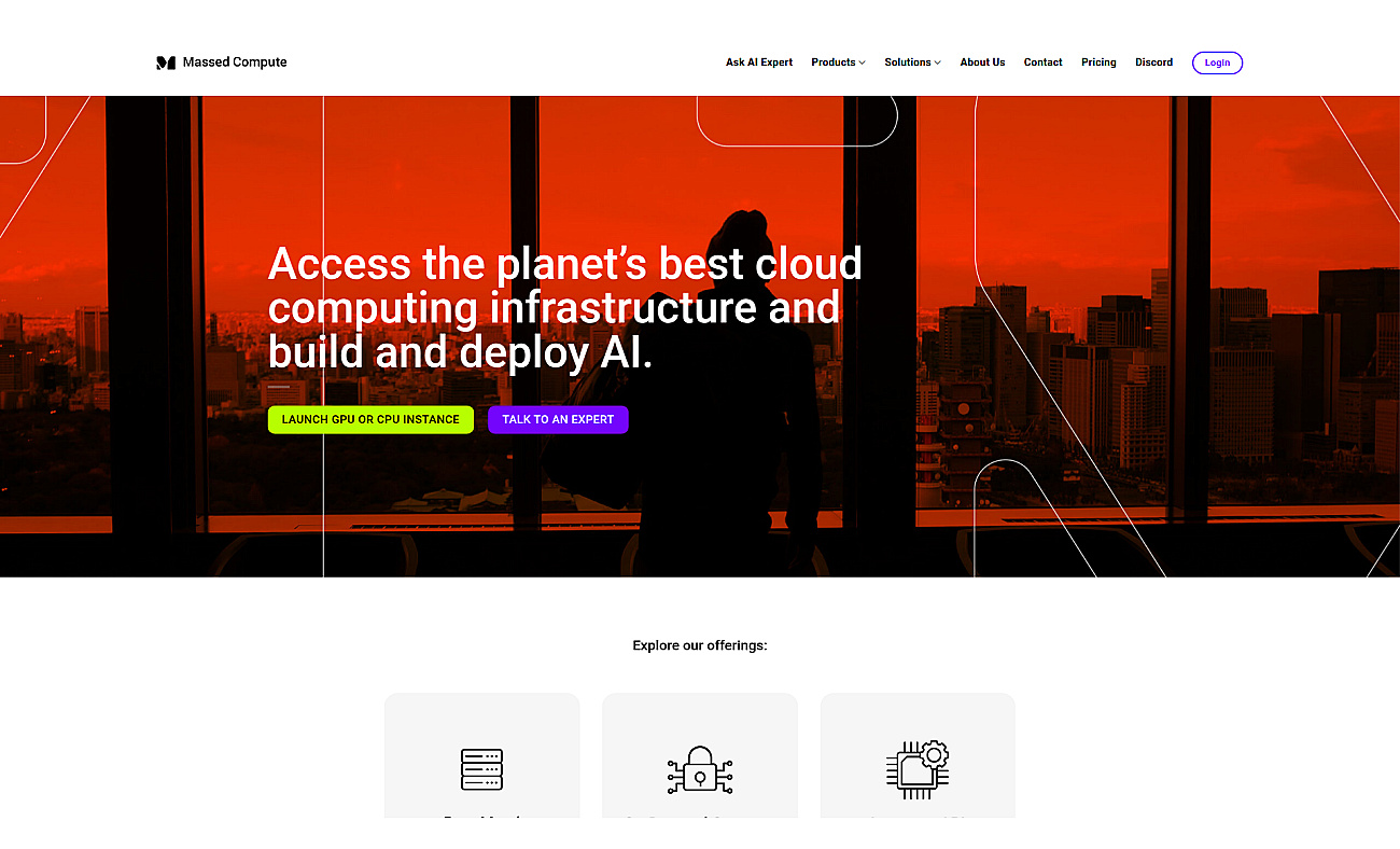 Massedcompute.com screenshot