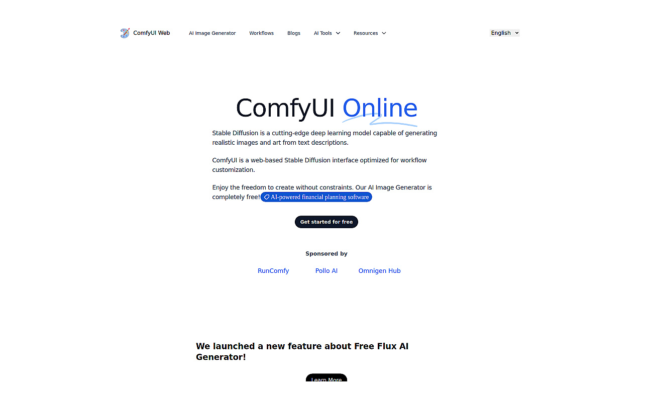 ComfyUI Web screenshot