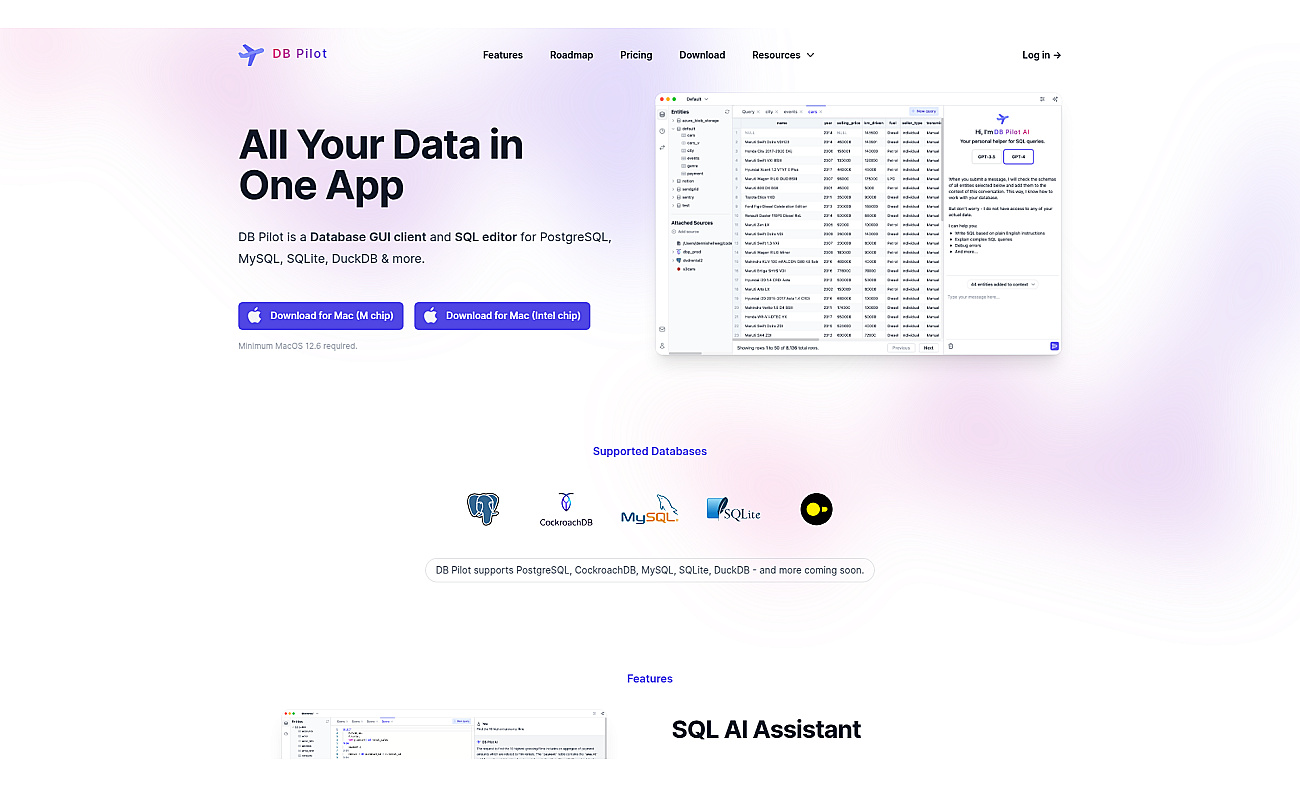 Db pilot screenshot
