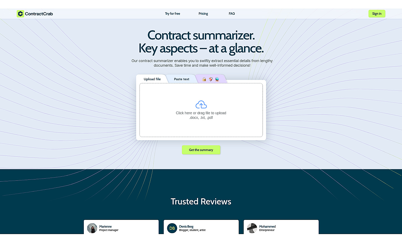 ContractCrab screenshot