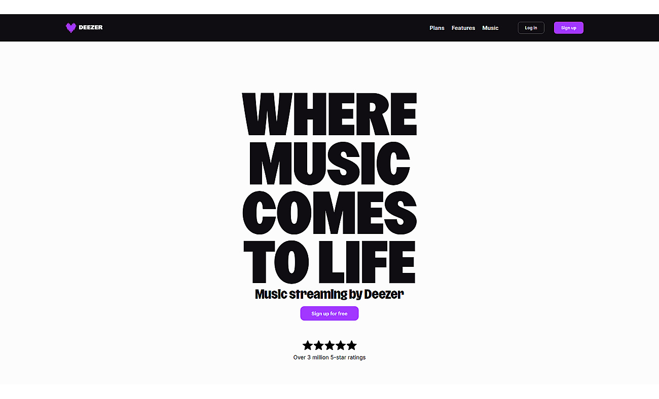 Deezer screenshot