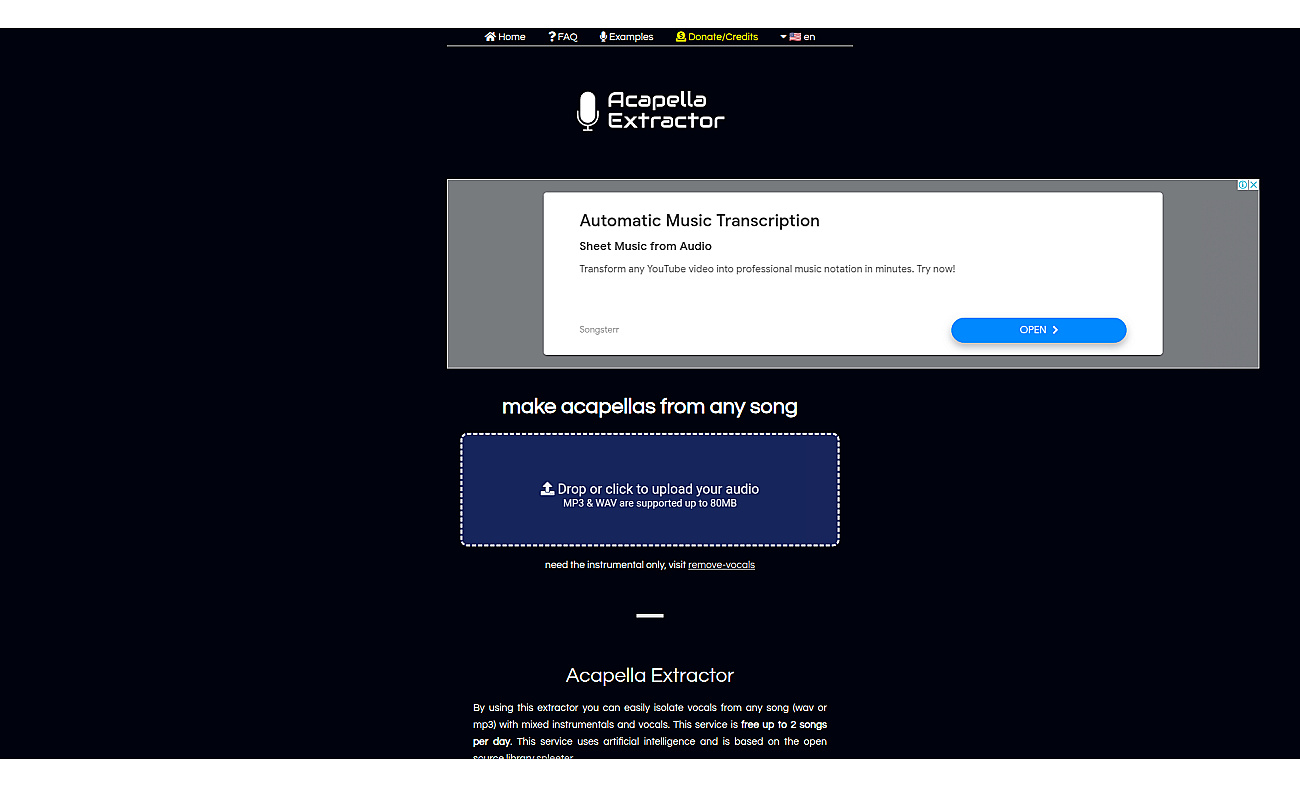 Acapella Extractor screenshot