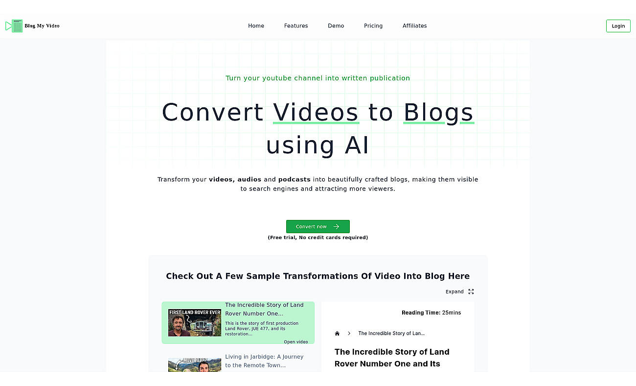 BlogMyVideo screenshot