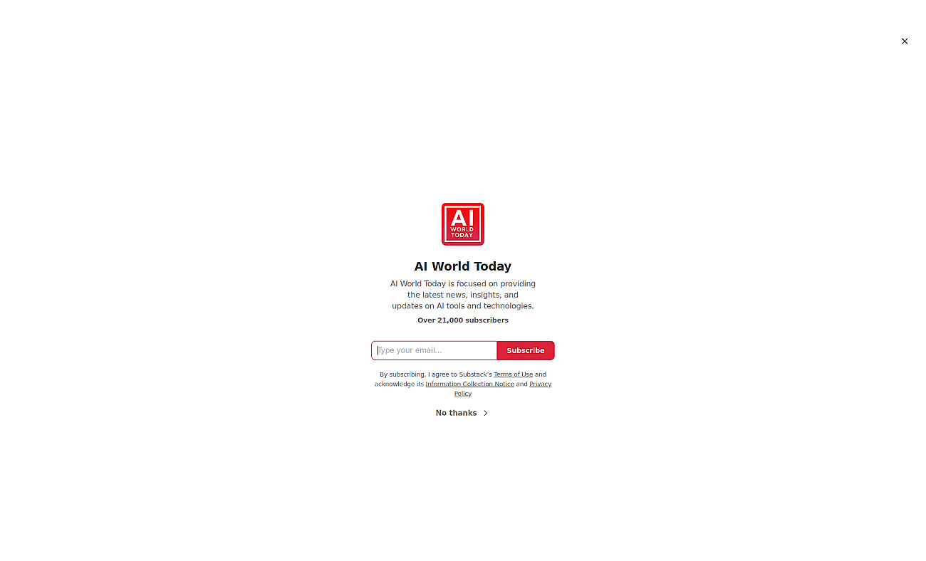AI World Today screenshot