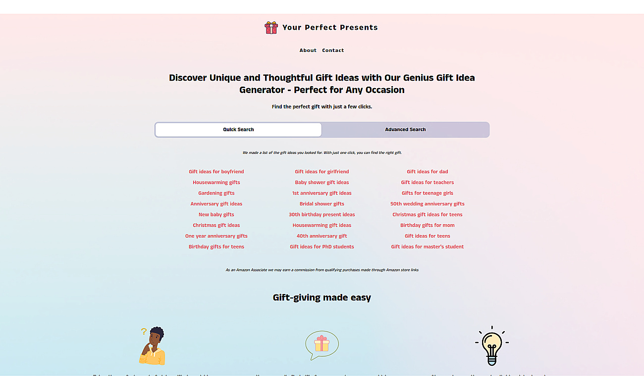Your perfect presents screenshot
