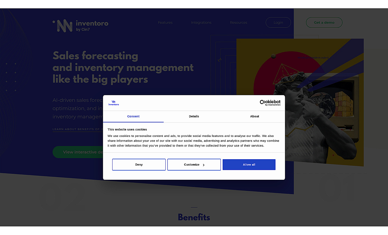 Inventoro.com screenshot
