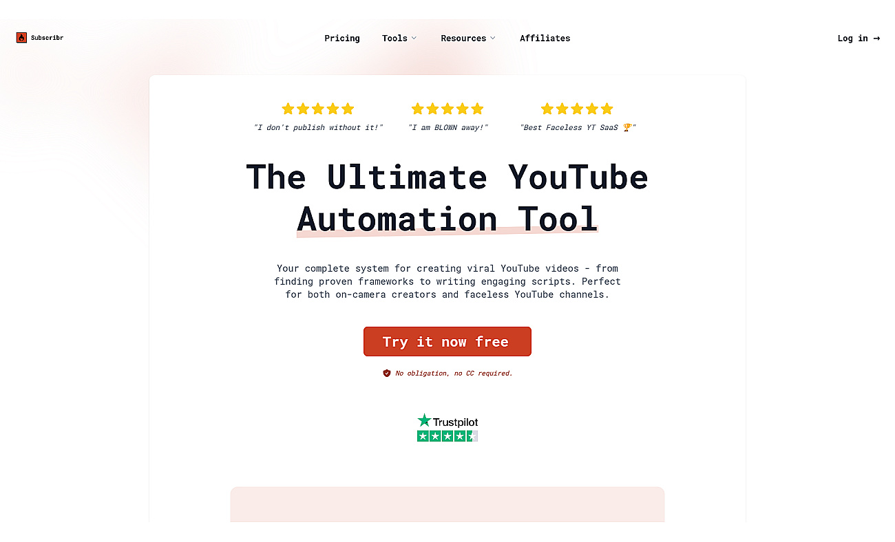 Subscribr screenshot