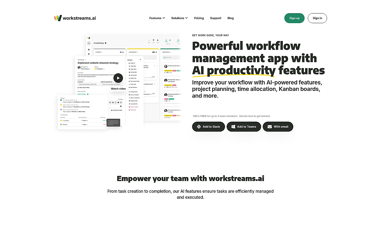 workstreams.ai screenshot