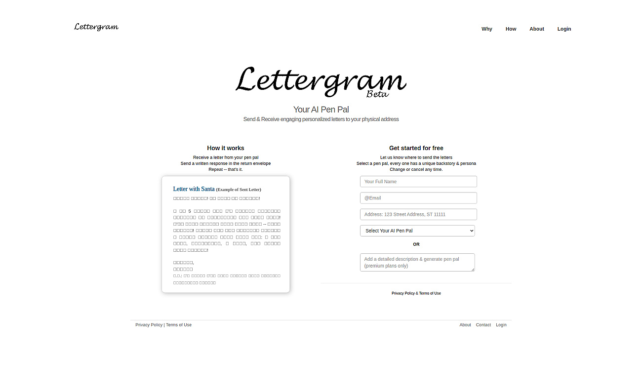 Lettergram screenshot