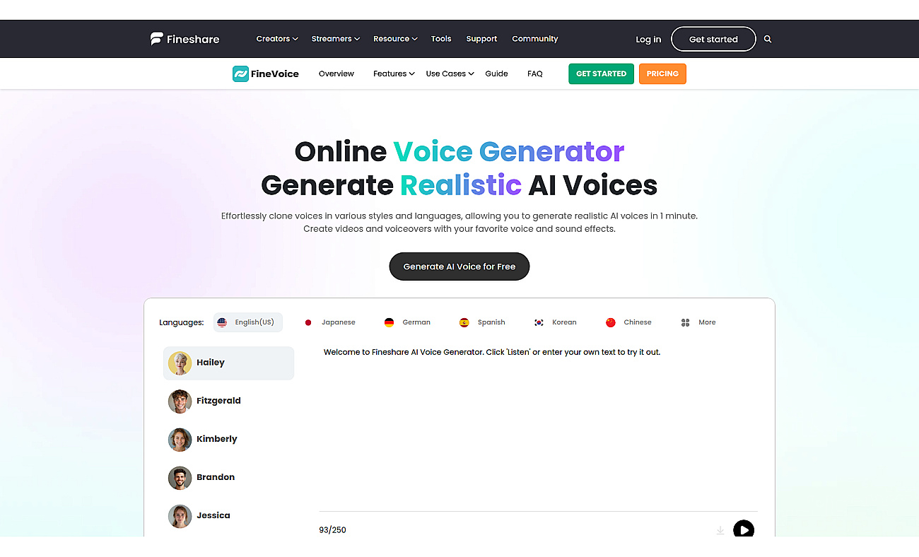 FineVoice screenshot