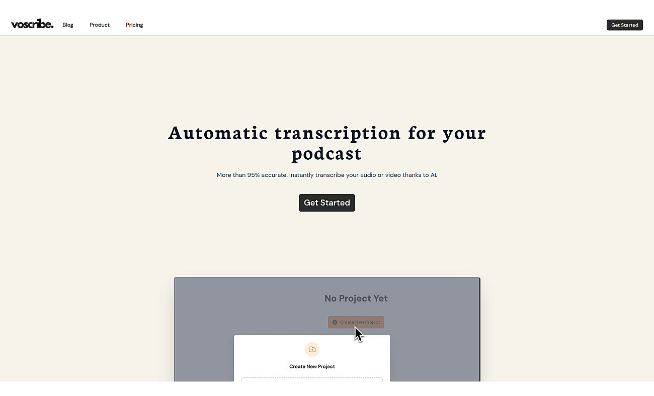 Voscribe screenshot