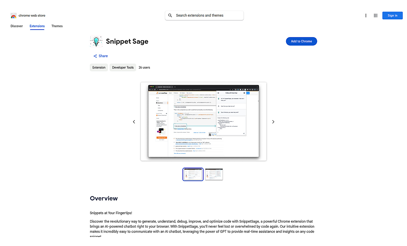 SnippetSage screenshot