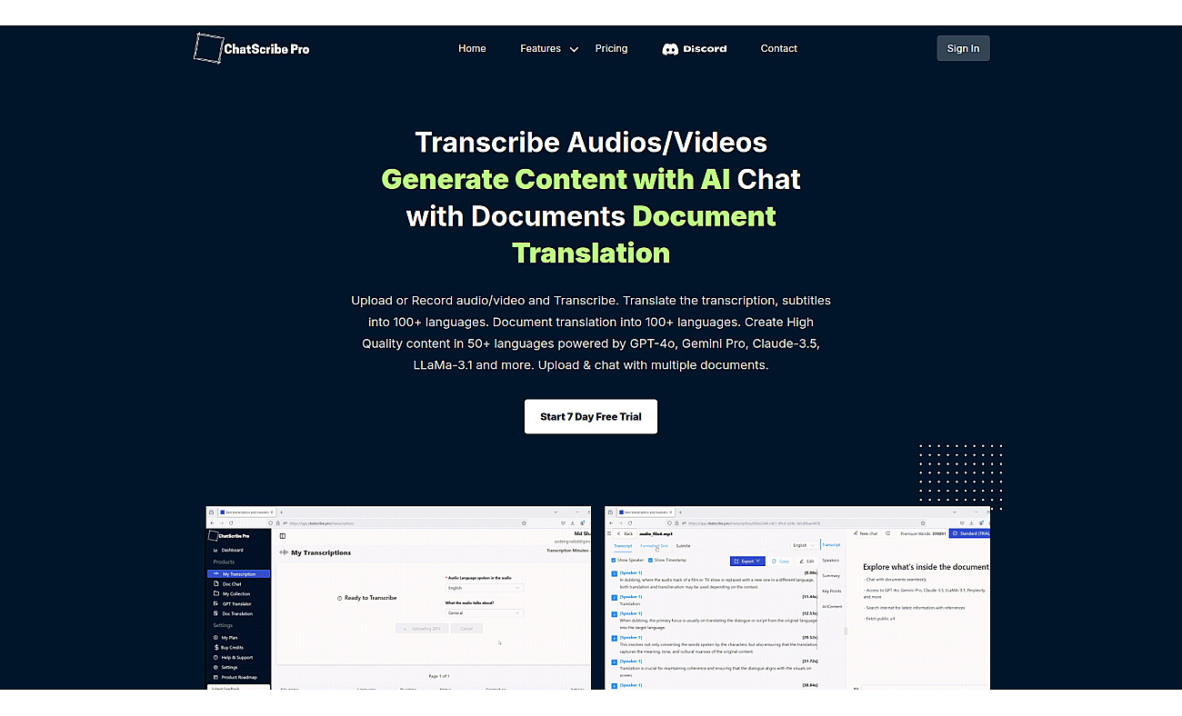 ChatScribe Pro screenshot