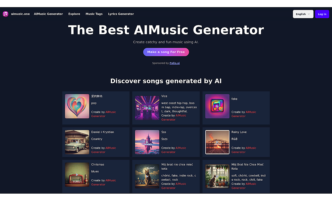 aimusic.one screenshot