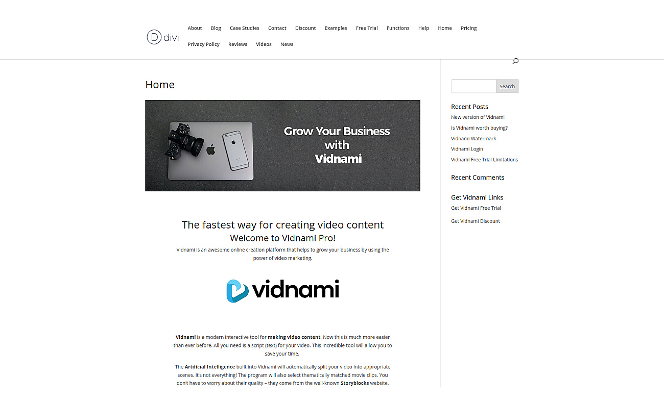 Vidnami screenshot