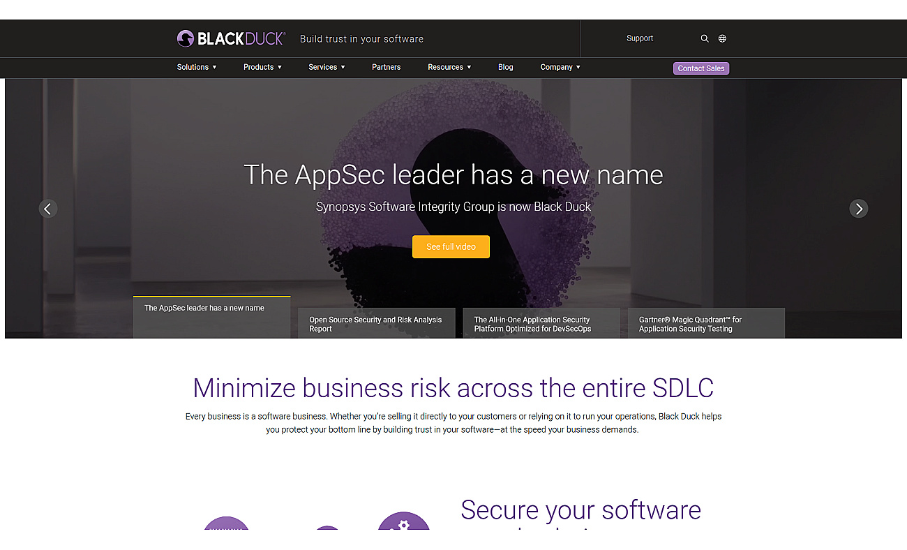 Coverity Static Application Security Testing screenshot