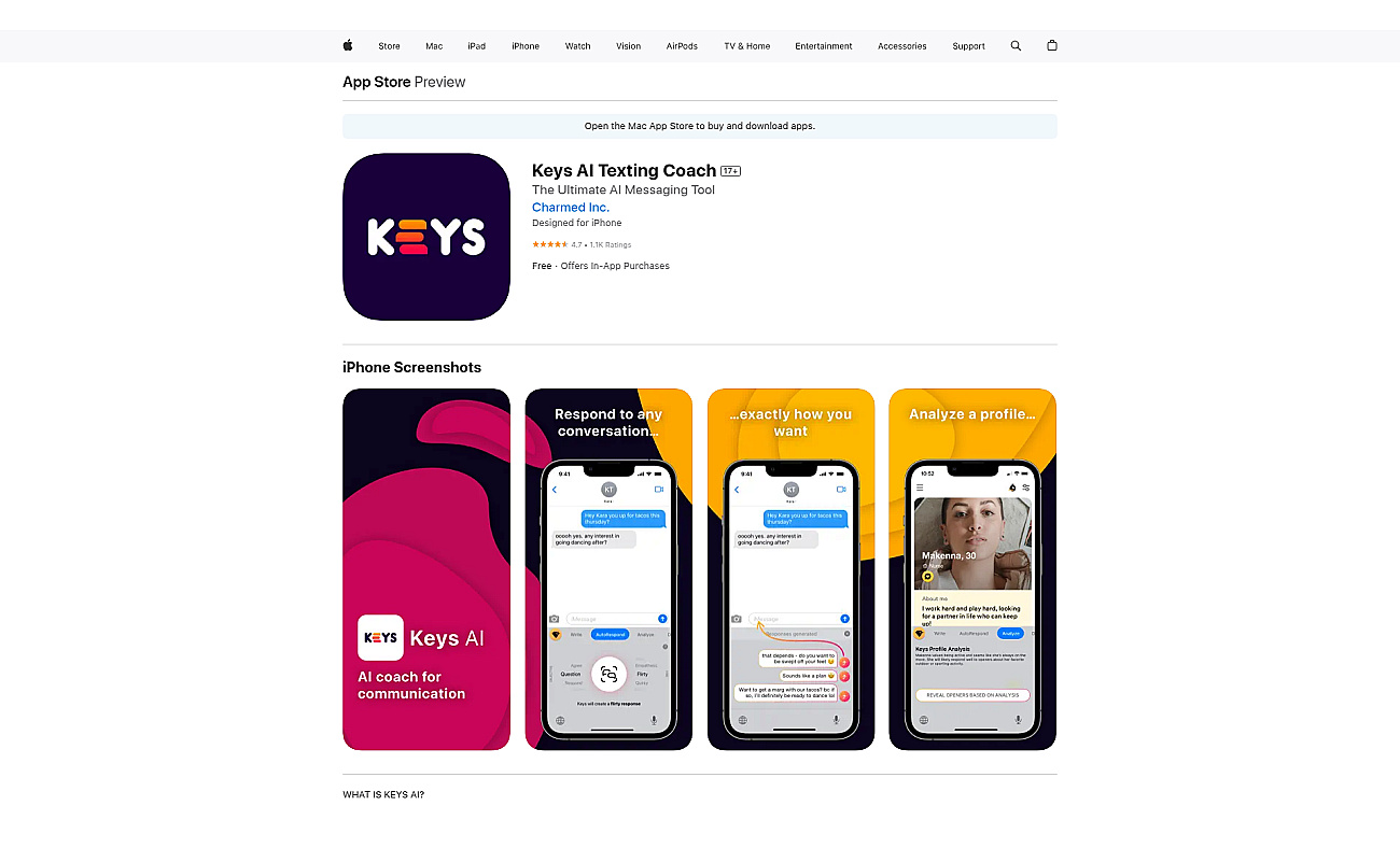 Keys screenshot